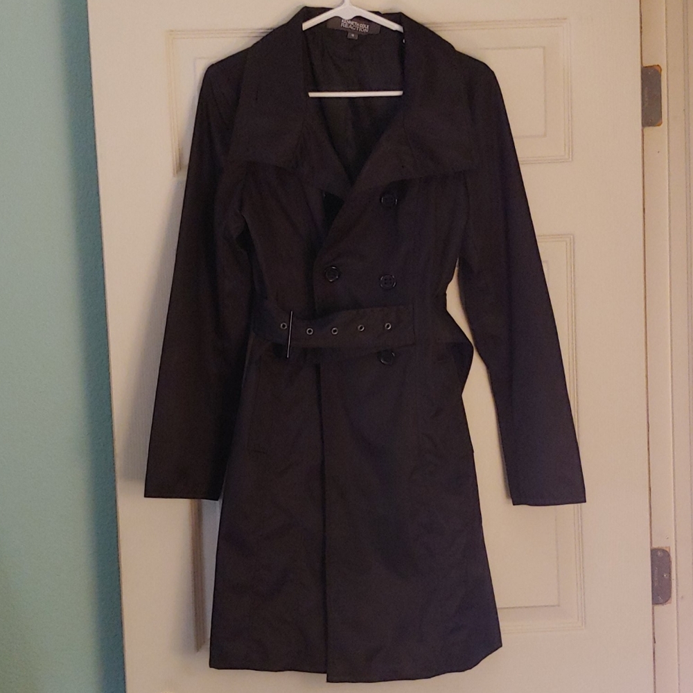 Black kenneth cole trench coat